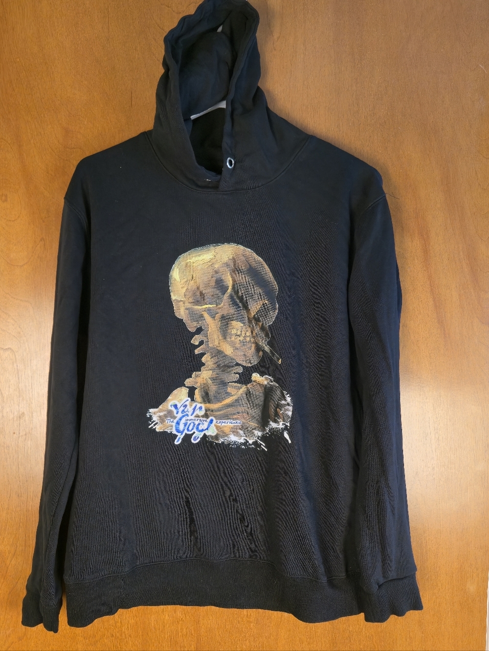Vincent Van Gogh Immersive Experience Hoodie Smoking Skull Artist Artwork Large